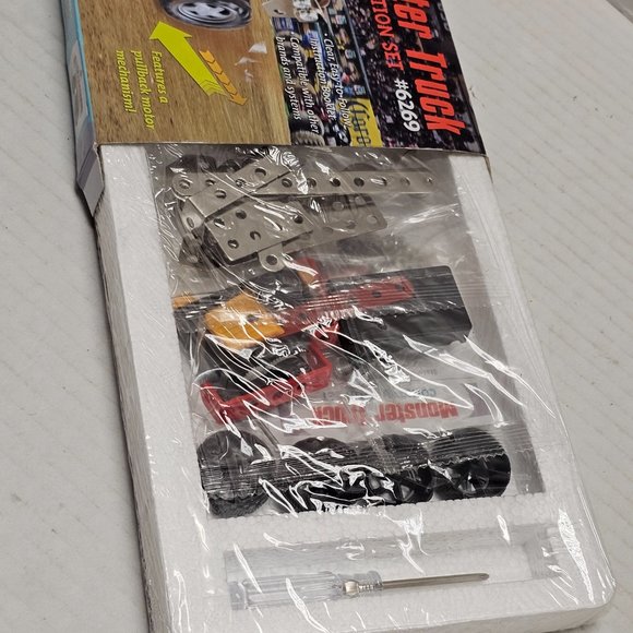 New Monster Truck Construction Set #6269 Stainless Steel 94pcs Pullback Motor - Picture 2 of 13